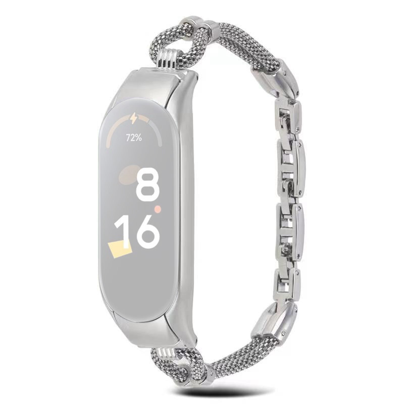 For Xiaomi Mi Band 7 Smart Watch Replacement Strap with Watch Case Delicate Copper Chain Metal Watchband