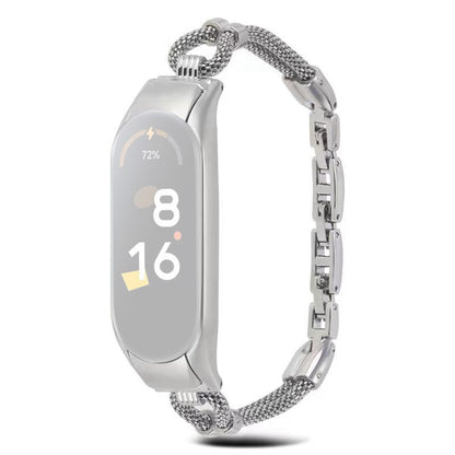 For Xiaomi Mi Band 7 Smart Watch Replacement Strap with Watch Case Delicate Copper Chain Metal Watchband
