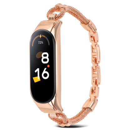 For Xiaomi Mi Band 7 Smart Watch Replacement Strap with Watch Case Delicate Copper Chain Metal Watchband