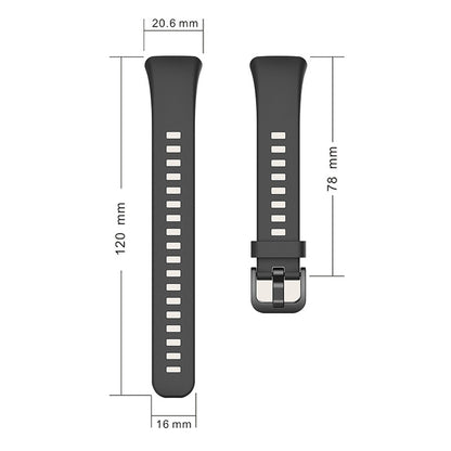 For Huawei Band 6 Soft Silicone Sports Wristband with Transparent TPU Case Full Around Bumper Frame Cover