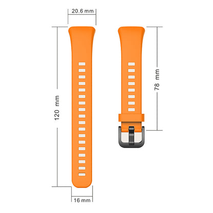 For Huawei Band 6 Soft Silicone Sports Wristband with Transparent TPU Case Full Around Bumper Frame Cover