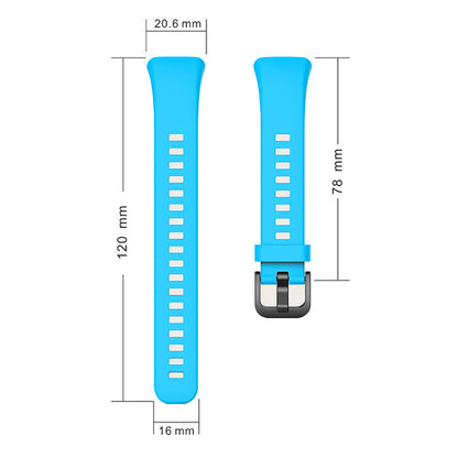 For Huawei Band 6 Soft Silicone Sports Wristband with Transparent TPU Case Full Around Bumper Frame Cover