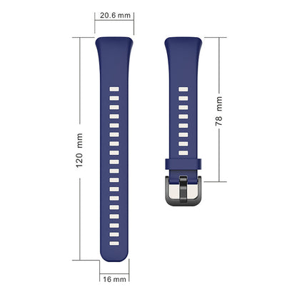For Huawei Band 6 Soft Silicone Sports Wristband with Transparent TPU Case Full Around Bumper Frame Cover