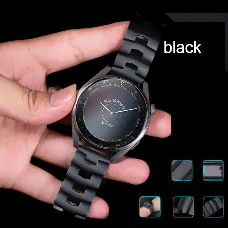 For Samsung Galaxy Watch3 45mm / Gear S3 Frontier / Gear S3 Classic / Huawei Watch GT3 Pro Titanium Steel Replacement Wrist Band 22mm Universal Watch Strap