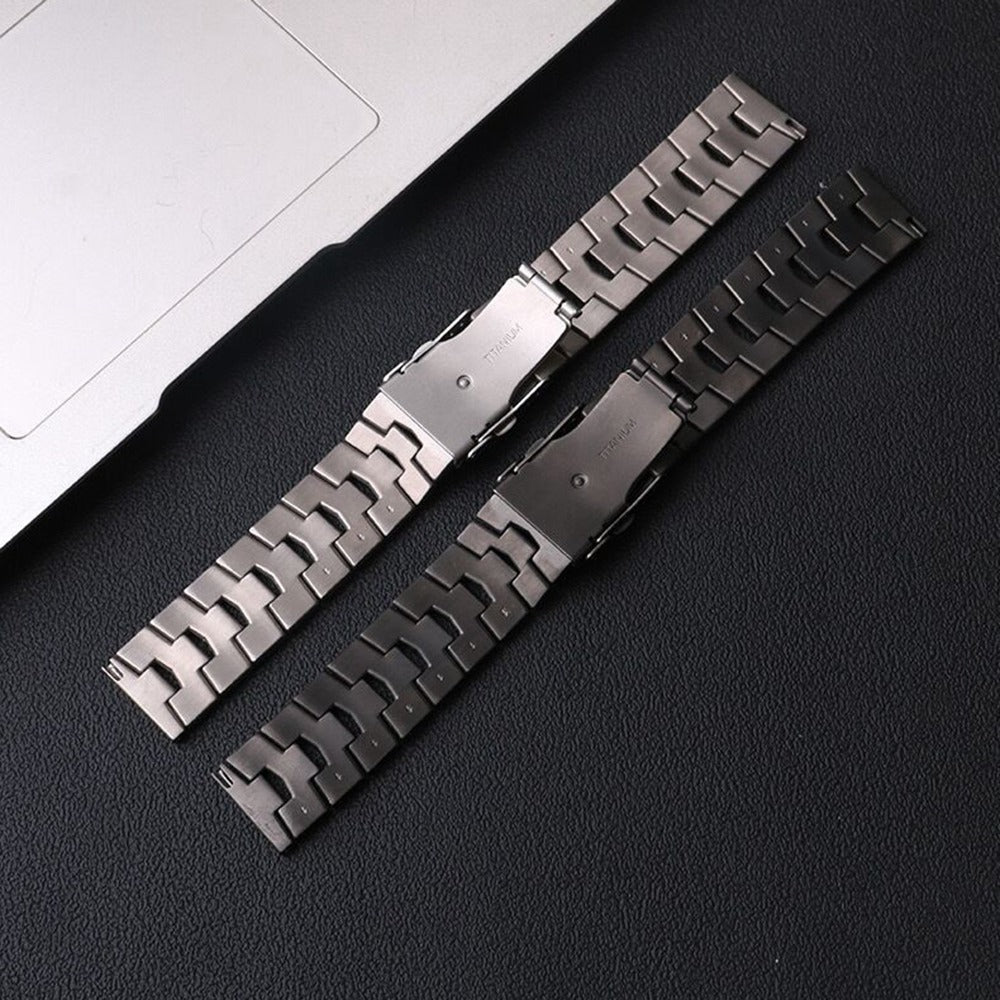 For Samsung Galaxy Watch3 45mm / Gear S3 Frontier / Gear S3 Classic / Huawei Watch GT3 Pro Titanium Steel Replacement Wrist Band 22mm Universal Watch Strap