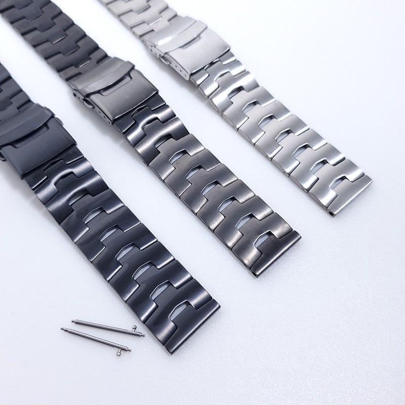 For Samsung Galaxy Watch3 45mm / Gear S3 Frontier / Gear S3 Classic / Huawei Watch GT3 Pro Titanium Steel Replacement Wrist Band 22mm Universal Watch Strap