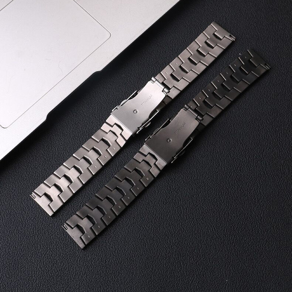 For Samsung Galaxy Watch3 45mm / Gear S3 Frontier / Gear S3 Classic / Huawei Watch GT3 Pro Titanium Steel Replacement Wrist Band 22mm Universal Watch Strap