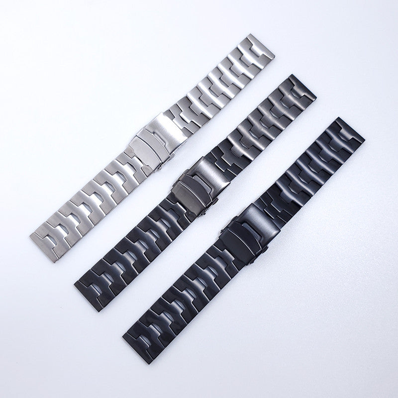 For Samsung Galaxy Watch3 45mm / Gear S3 Frontier / Gear S3 Classic / Huawei Watch GT3 Pro Titanium Steel Replacement Wrist Band 22mm Universal Watch Strap