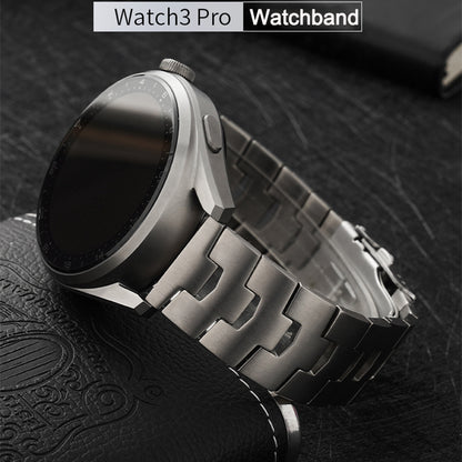 For Samsung Galaxy Watch3 45mm / Gear S3 Frontier / Gear S3 Classic / Huawei Watch GT3 Pro Titanium Steel Replacement Wrist Band 22mm Universal Watch Strap