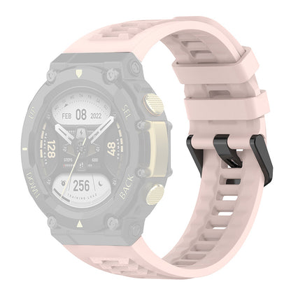 For Huami Amazfit T-Rex 2 Solid Color Soft Silicone Sports Smart Watch Band Replacement Wrist Strap