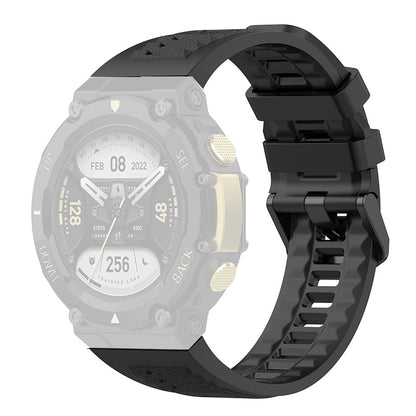 For Huami Amazfit T-Rex 2 Solid Color Soft Silicone Sports Smart Watch Band Replacement Wrist Strap