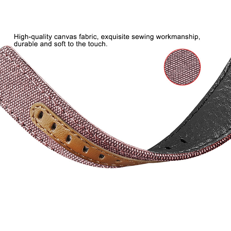 For Huawei Watch GT 3 Pro 43mm / 46mm / Watch GT 2 Pro 22mm Watch Strap Canvas Coated Genuine Leather Adjustable Wrist Band Replacement