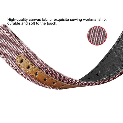 For Huawei Watch GT 3 Pro 43mm / 46mm / Watch GT 2 Pro 22mm Watch Strap Canvas Coated Genuine Leather Adjustable Wrist Band Replacement