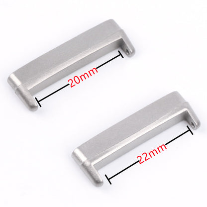 1Pair For Fitbit Versa 4 / Sense 2 Metal Watch Strap Adapter Watch Band Connector Kit