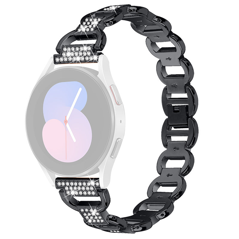 For Huawei Watch GT 2 42mm / Honor Magic Watch 2 42mm Metal Watch Strap Quick Release 20mm Watch Band Rhinestone Decoration Watchband