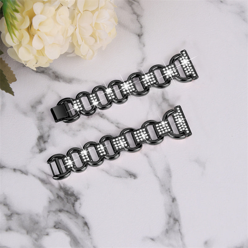 For Huawei Watch GT 2 42mm / Honor Magic Watch 2 42mm Metal Watch Strap Quick Release 20mm Watch Band Rhinestone Decoration Watchband