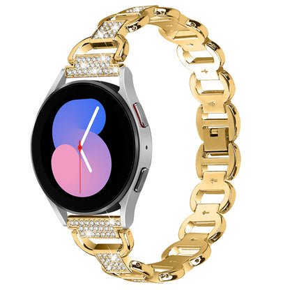 For Huawei Watch GT 2 42mm / Honor Magic Watch 2 42mm Metal Watch Strap Quick Release 20mm Watch Band Rhinestone Decoration Watchband