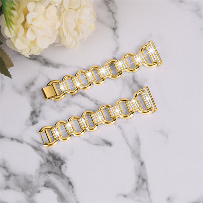 For Huawei Watch GT 2 42mm / Honor Magic Watch 2 42mm Metal Watch Strap Quick Release 20mm Watch Band Rhinestone Decoration Watchband