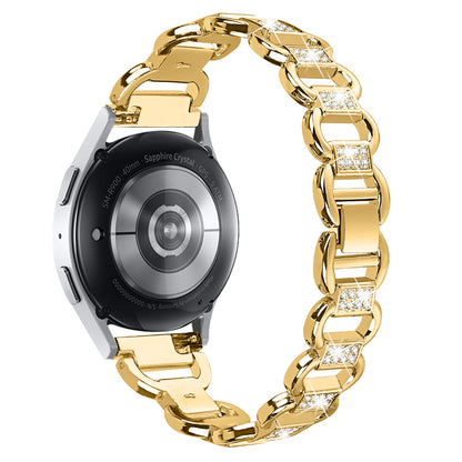 For Huawei Watch GT 2 42mm / Honor Magic Watch 2 42mm Metal Watch Strap Quick Release 20mm Watch Band Rhinestone Decoration Watchband