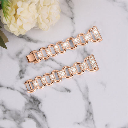 For Huawei Watch GT 2 42mm / Honor Magic Watch 2 42mm Metal Watch Strap Quick Release 20mm Watch Band Rhinestone Decoration Watchband