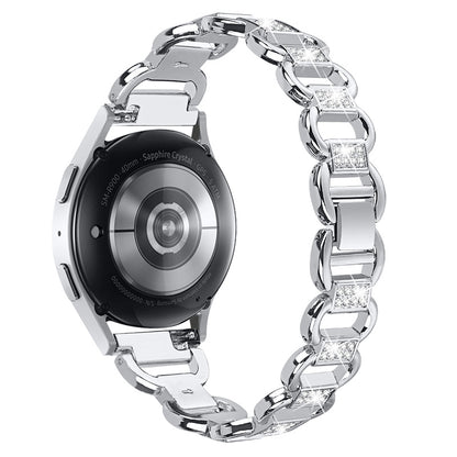 For Huawei Watch GT 2 42mm / Honor Magic Watch 2 42mm Metal Watch Strap Quick Release 20mm Watch Band Rhinestone Decoration Watchband