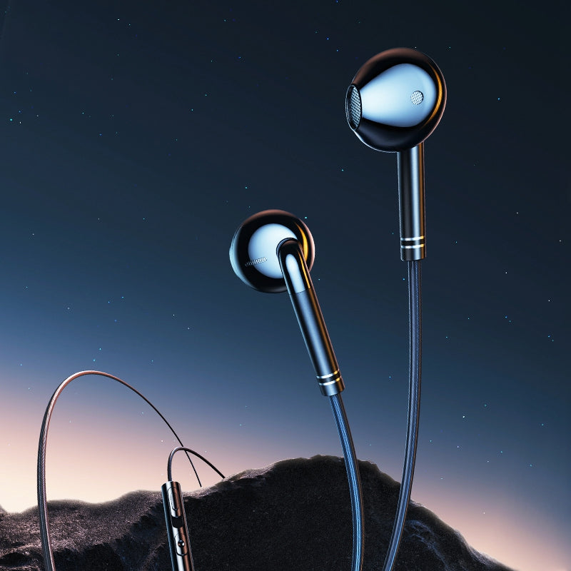 XUNDD 016 3.5mm Wired Semi-in-ear Earphone Mobile Phone Laptop Wire Control Music Headset