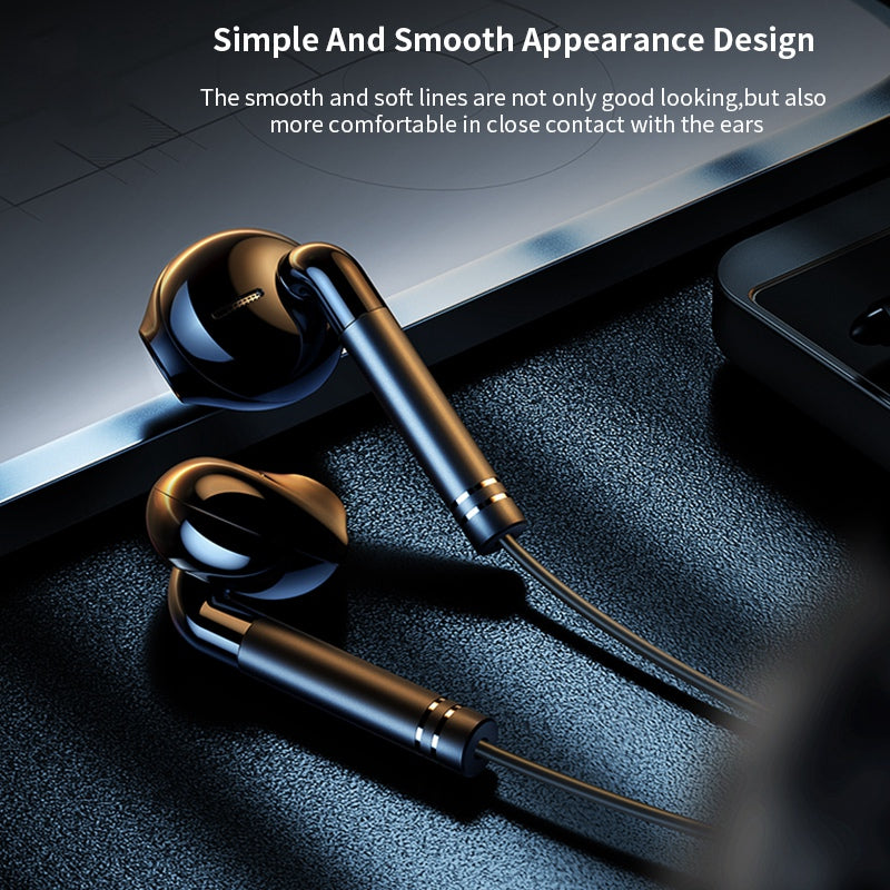 XUNDD 016 3.5mm Wired Semi-in-ear Earphone Mobile Phone Laptop Wire Control Music Headset