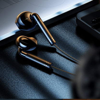 XUNDD 016 3.5mm Wired Semi-in-ear Earphone Mobile Phone Laptop Wire Control Music Headset