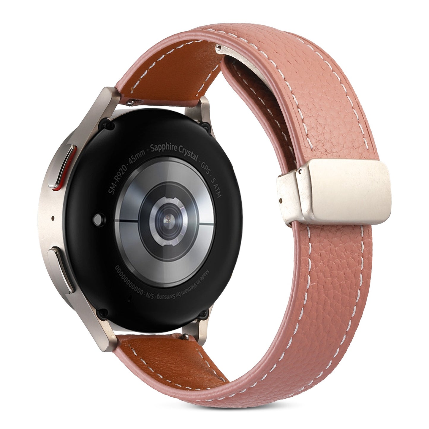 For Coros Pace 2 / Coros Apex 42mm Textured Genuine Leather Watch Band 20mm Quick Release Butterfly Buckle Strap Replacement