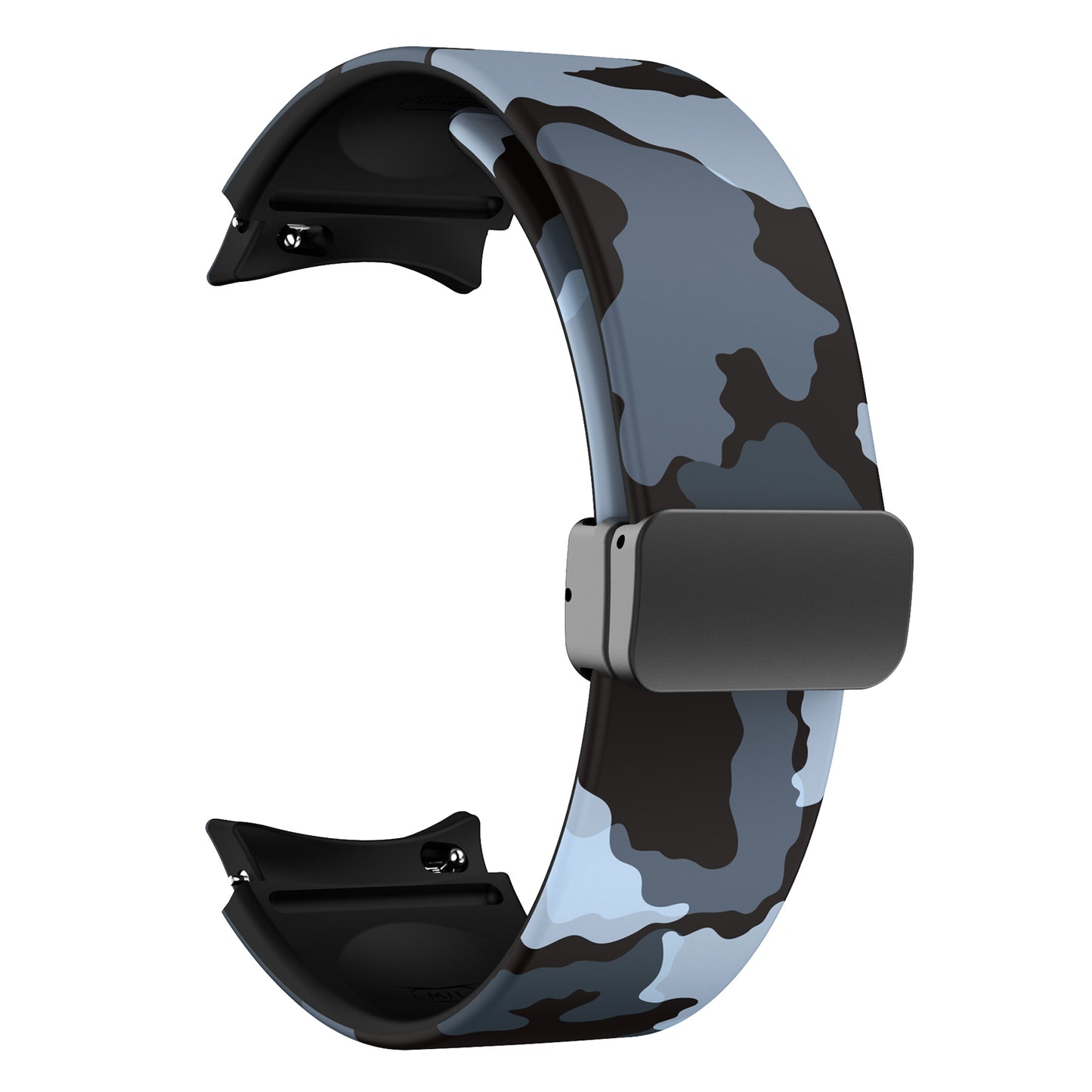 For Samsung Galaxy Watch 5 40mm / 44mm  /  Watch 5 Pro 45mm  /  Watch4 40mm / 44mm  /  Watch4 Classic 42mm / 46mm Pattern Printed Watch Band  Sport Silicone Strap with Folding Buckle