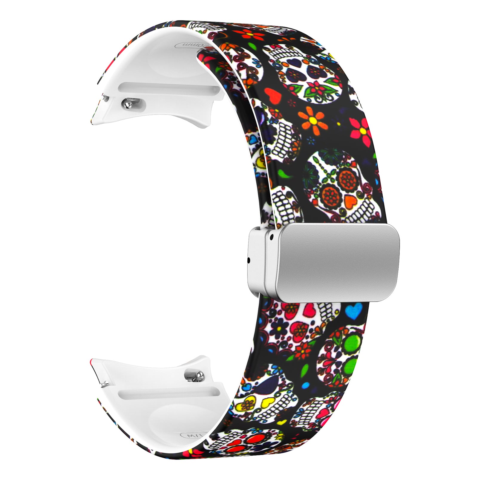 For Samsung Galaxy Watch 5 40mm / 44mm  /  Watch 5 Pro 45mm  /  Watch4 40mm / 44mm  /  Watch4 Classic 42mm / 46mm Pattern Printed Watch Band  Sport Silicone Strap with Folding Buckle