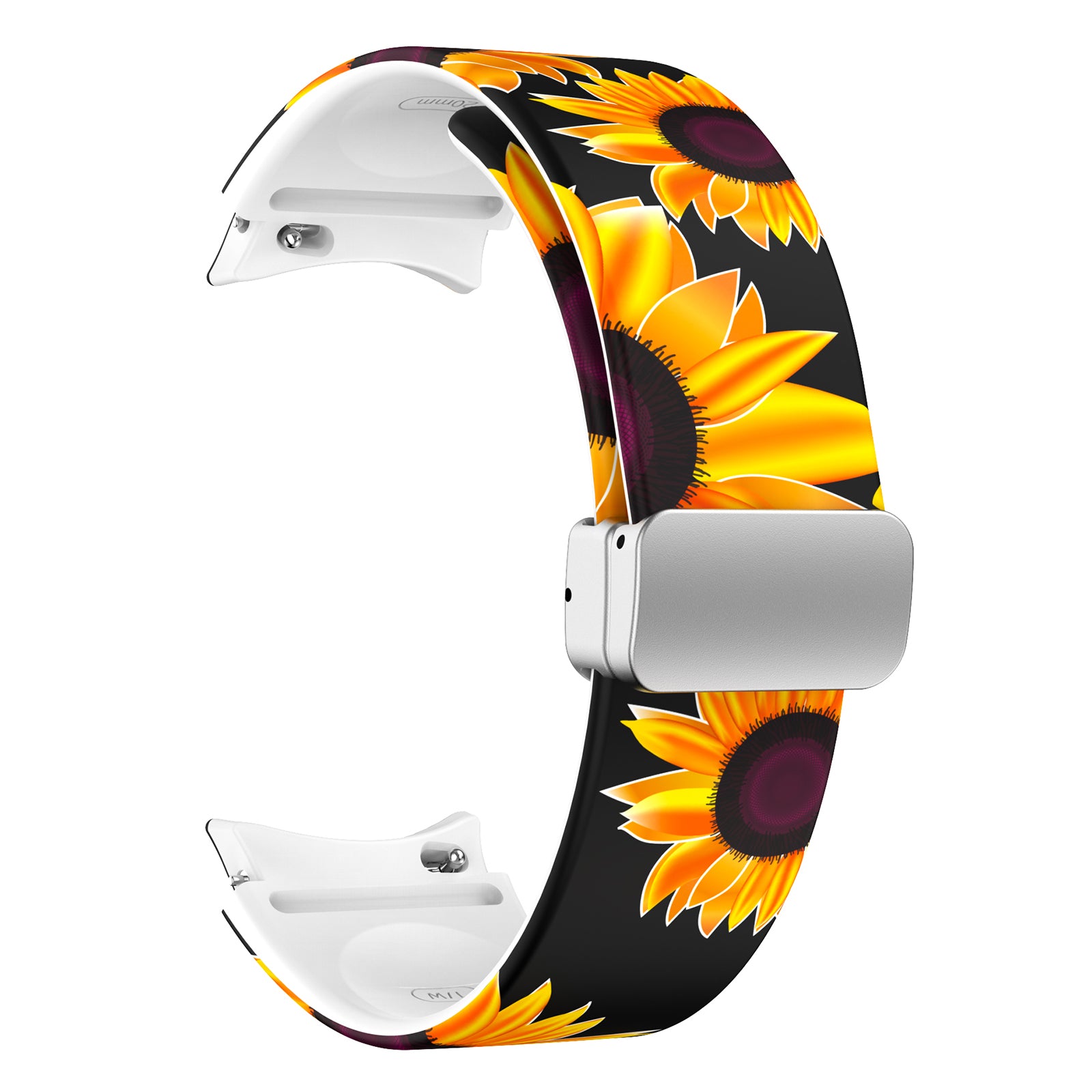 For Samsung Galaxy Watch 5 40mm / 44mm  /  Watch 5 Pro 45mm  /  Watch4 40mm / 44mm  /  Watch4 Classic 42mm / 46mm Pattern Printed Watch Band  Sport Silicone Strap with Folding Buckle