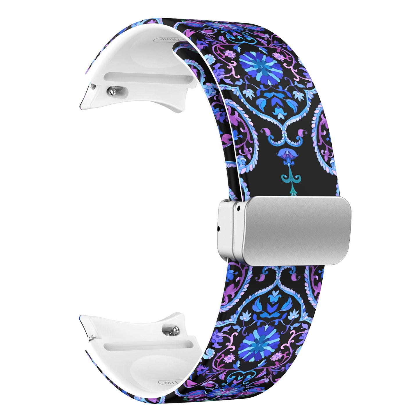 For Samsung Galaxy Watch 5 40mm / 44mm  /  Watch 5 Pro 45mm  /  Watch4 40mm / 44mm  /  Watch4 Classic 42mm / 46mm Pattern Printed Watch Band  Sport Silicone Strap with Folding Buckle