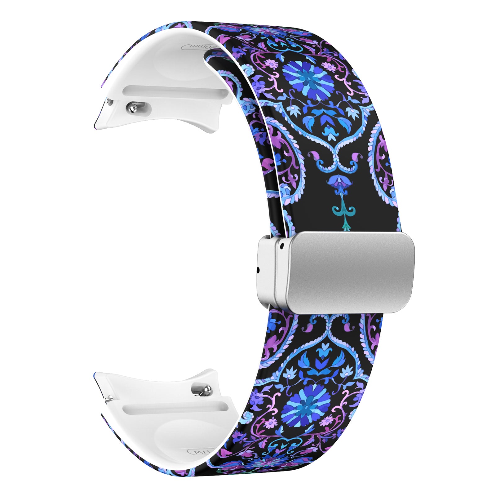 For Samsung Galaxy Watch 5 40mm / 44mm  /  Watch 5 Pro 45mm  /  Watch4 40mm / 44mm  /  Watch4 Classic 42mm / 46mm Pattern Printed Watch Band  Sport Silicone Strap with Folding Buckle