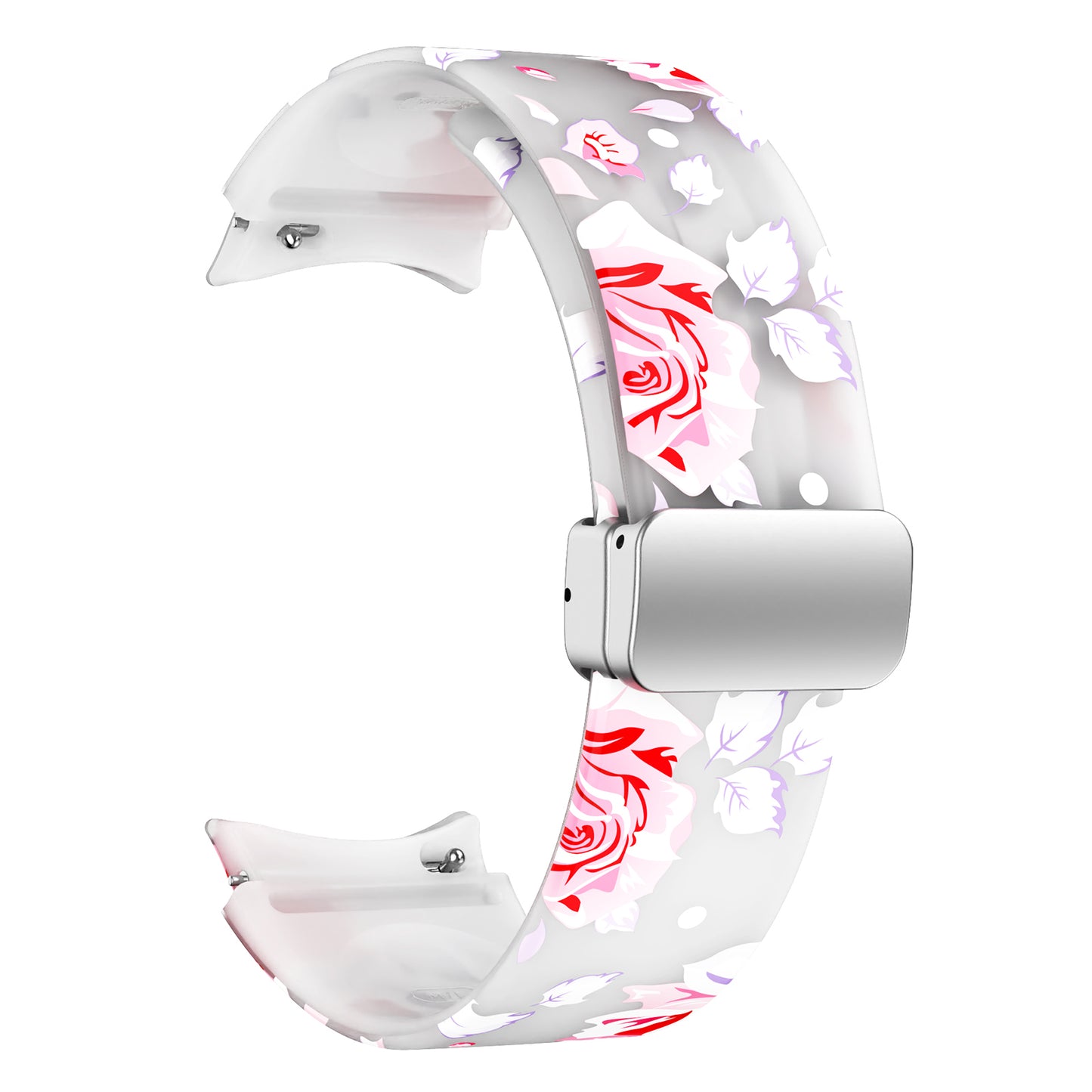 For Samsung Galaxy Watch 5 40mm / 44mm  /  Watch 5 Pro 45mm  /  Watch4 40mm / 44mm  /  Watch4 Classic 42mm / 46mm Pattern Printed Watch Band  Sport Silicone Strap with Folding Buckle