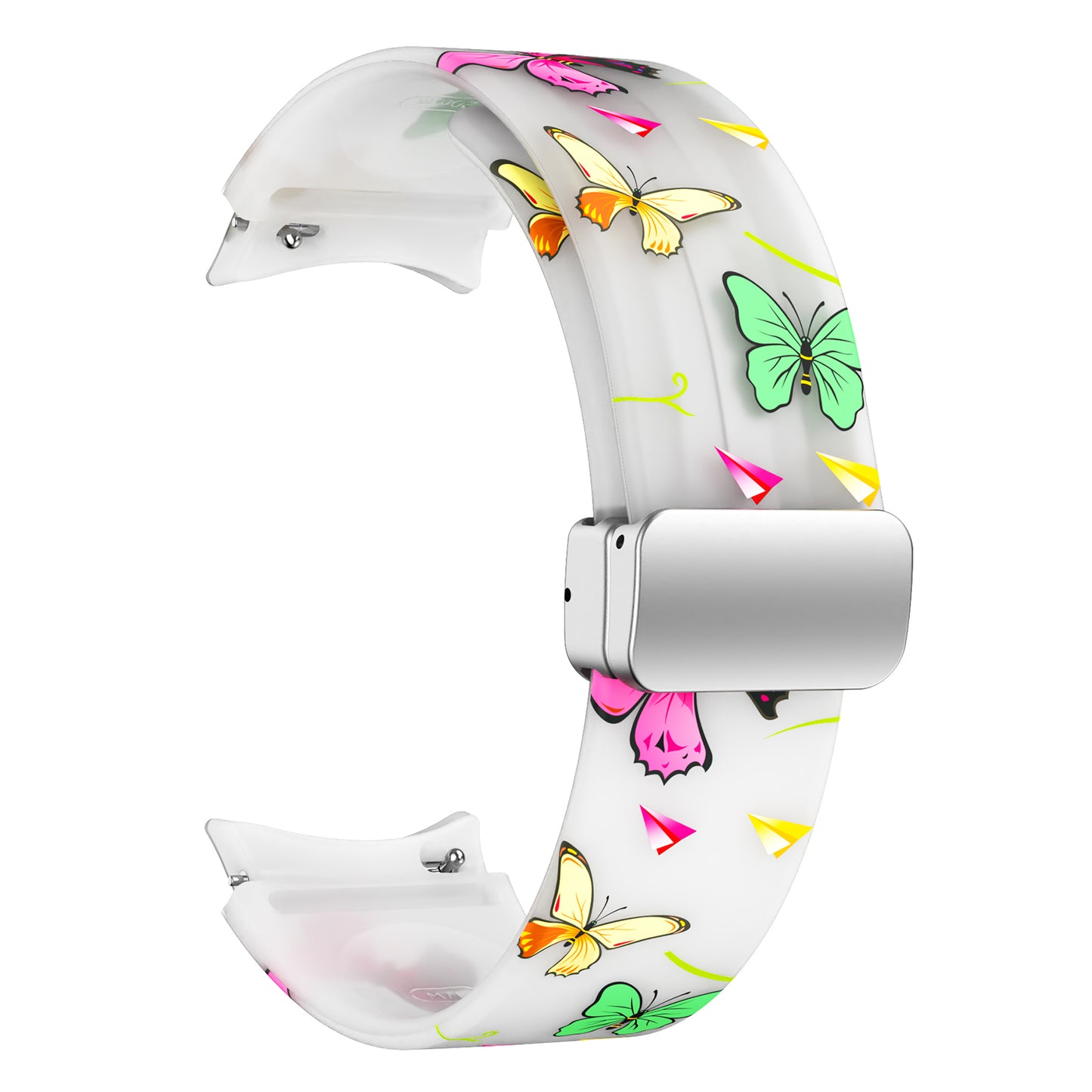 For Samsung Galaxy Watch 5 40mm / 44mm  /  Watch 5 Pro 45mm  /  Watch4 40mm / 44mm  /  Watch4 Classic 42mm / 46mm Pattern Printed Watch Band  Sport Silicone Strap with Folding Buckle