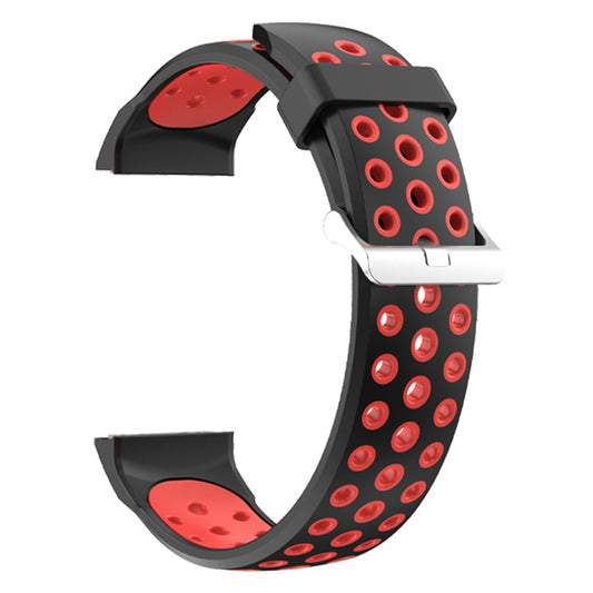 For Huawei Watch GT Cyber Multiple Holes Design Silicone Watch Strap Double Color Watchband