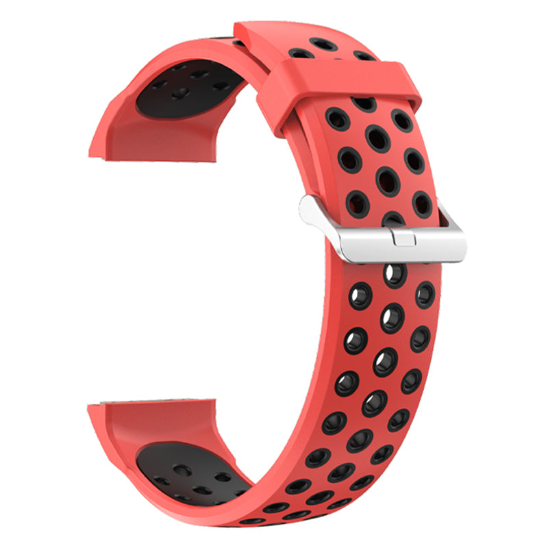 For Huawei Watch GT Cyber Multiple Holes Design Silicone Watch Strap Double Color Watchband