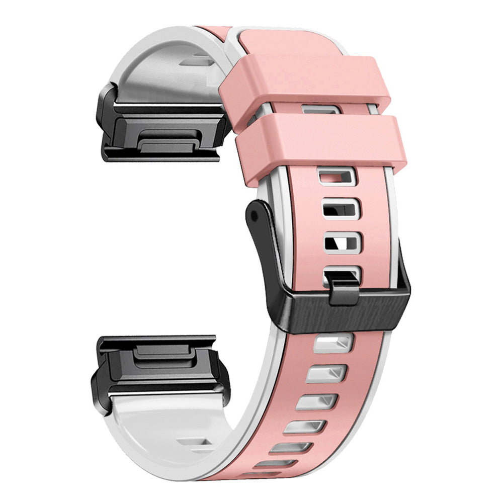 For Garmin Descent G1 / Instinct 2 Watch Strap Replacement Quick Release Dual-color Silicone Watch Band 