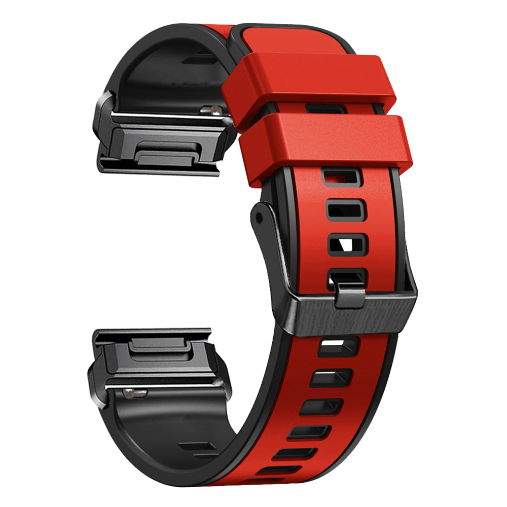 For Garmin Descent G1 / Instinct 2 Watch Strap Replacement Quick Release Dual-color Silicone Watch Band 