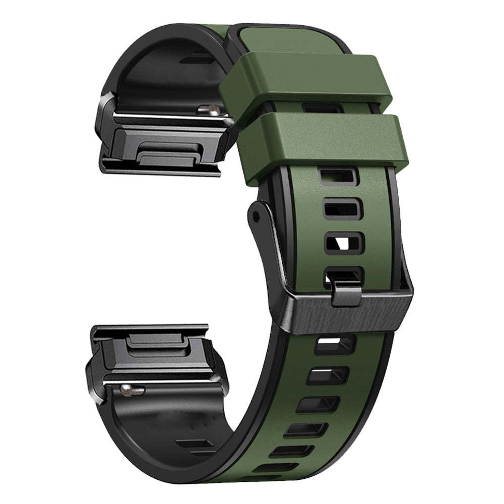 For Garmin Descent G1 / Instinct 2 Watch Strap Replacement Quick Release Dual-color Silicone Watch Band 