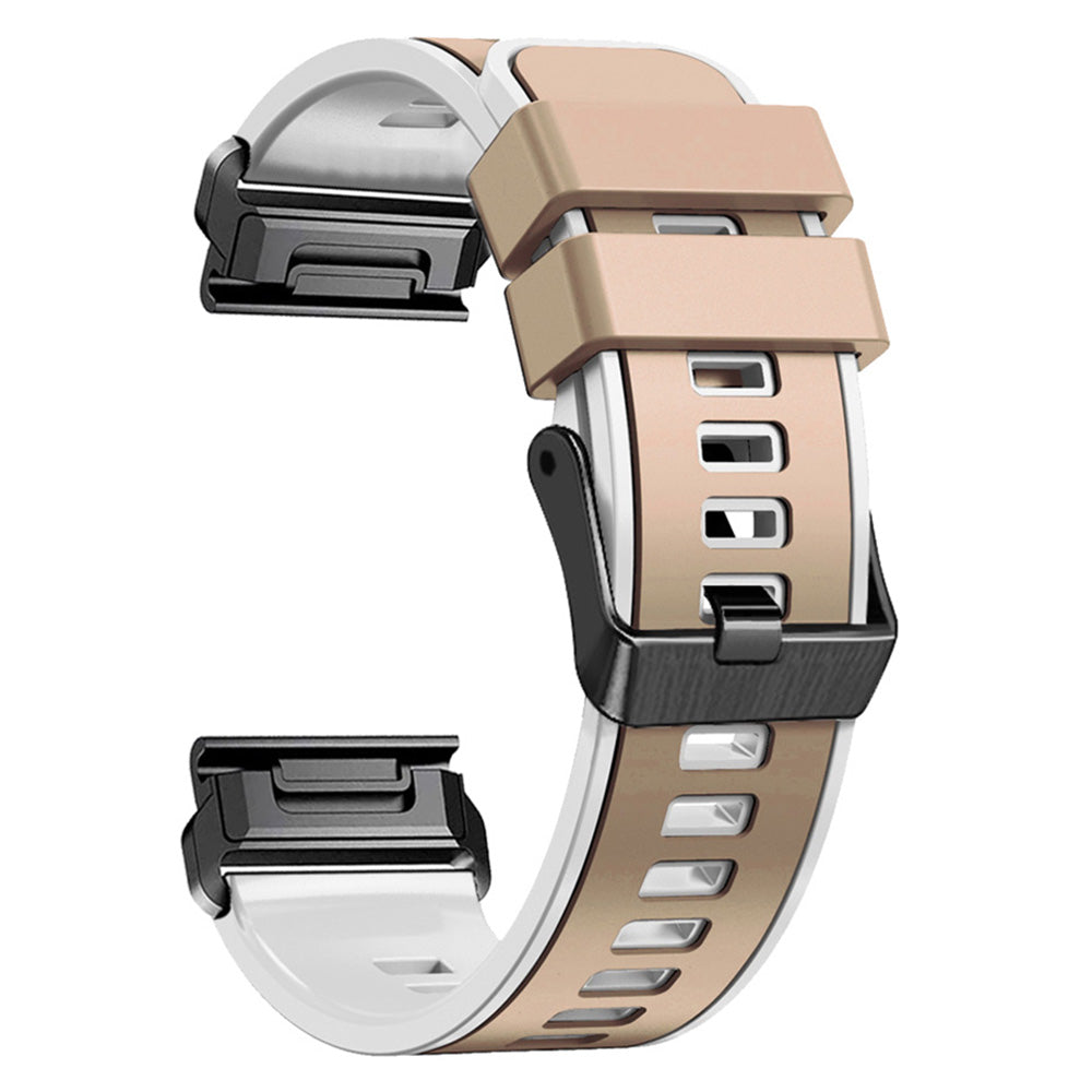 For Garmin Descent G1 / Instinct 2 Watch Strap Replacement Quick Release Dual-color Silicone Watch Band 