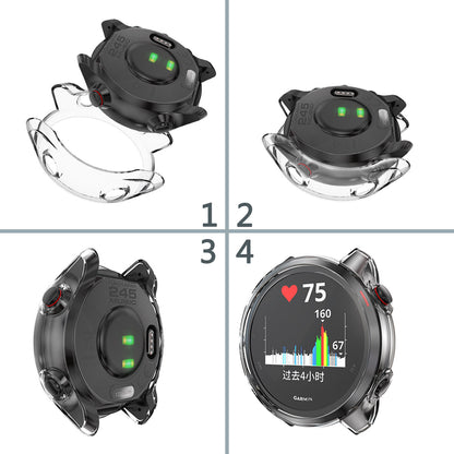 Electroplating TPU Smart Watch Cover Shell for Garmin Forerunner 245