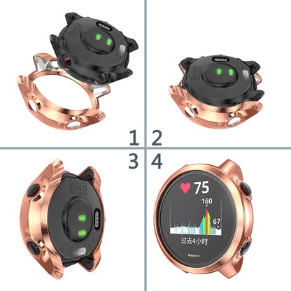 Electroplating TPU Smart Watch Cover Shell for Garmin Forerunner 245