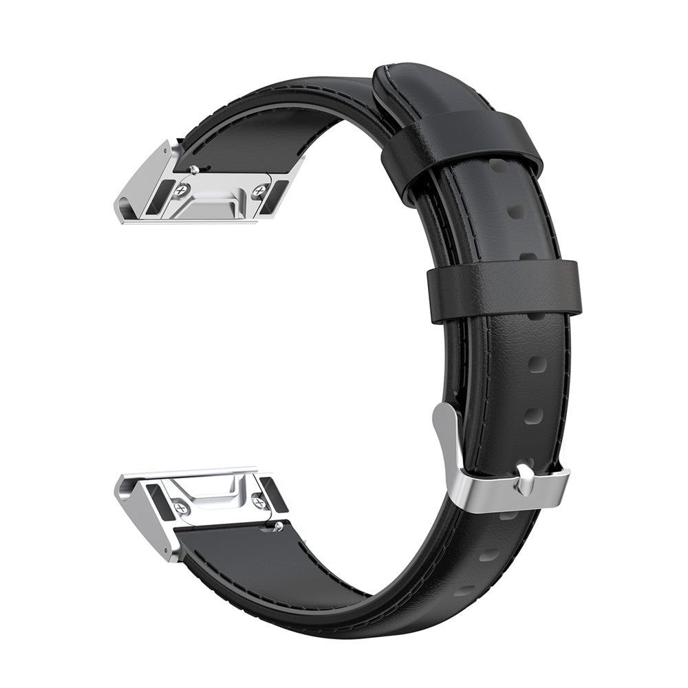 20mm Oil Wax Skin Cowhide Leather Watch Band for Samsung Galaxy Watch4 Classic 46mm 42mm/Watch4 44mm 40mm/Garmin Fenix 6S Pro