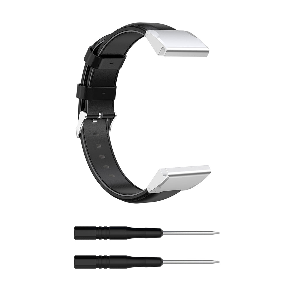 20mm Oil Wax Skin Cowhide Leather Watch Band for Samsung Galaxy Watch4 Classic 46mm 42mm/Watch4 44mm 40mm/Garmin Fenix 6S Pro