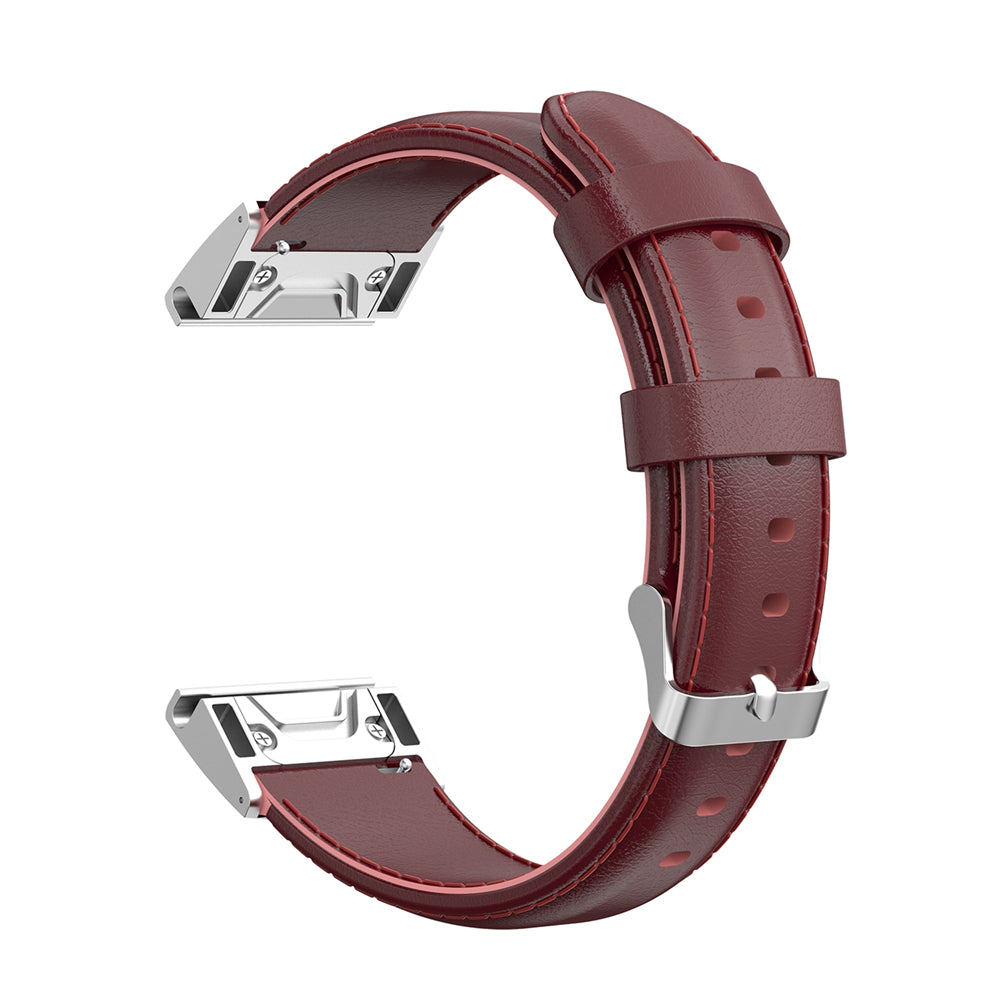 20mm Oil Wax Skin Cowhide Leather Watch Band for Samsung Galaxy Watch4 Classic 46mm 42mm/Watch4 44mm 40mm/Garmin Fenix 6S Pro