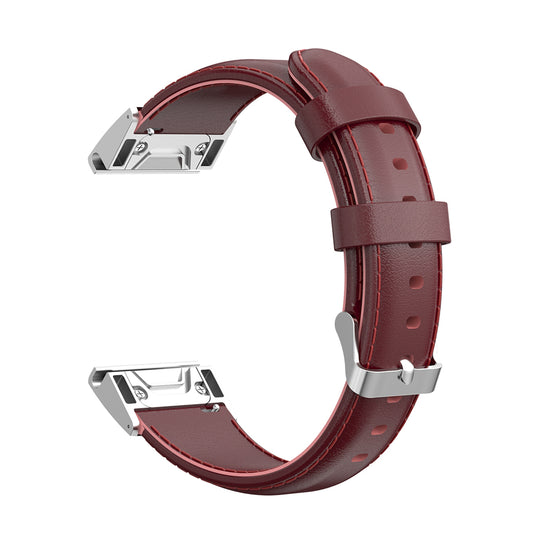 20mm Oil Wax Skin Cowhide Leather Watch Band for Samsung Galaxy Watch4 Classic 46mm 42mm/Watch4 44mm 40mm/Garmin Fenix 6S Pro