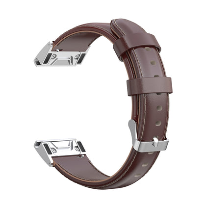 20mm Oil Wax Skin Cowhide Leather Watch Band for Samsung Galaxy Watch4 Classic 46mm 42mm/Watch4 44mm 40mm/Garmin Fenix 6S Pro