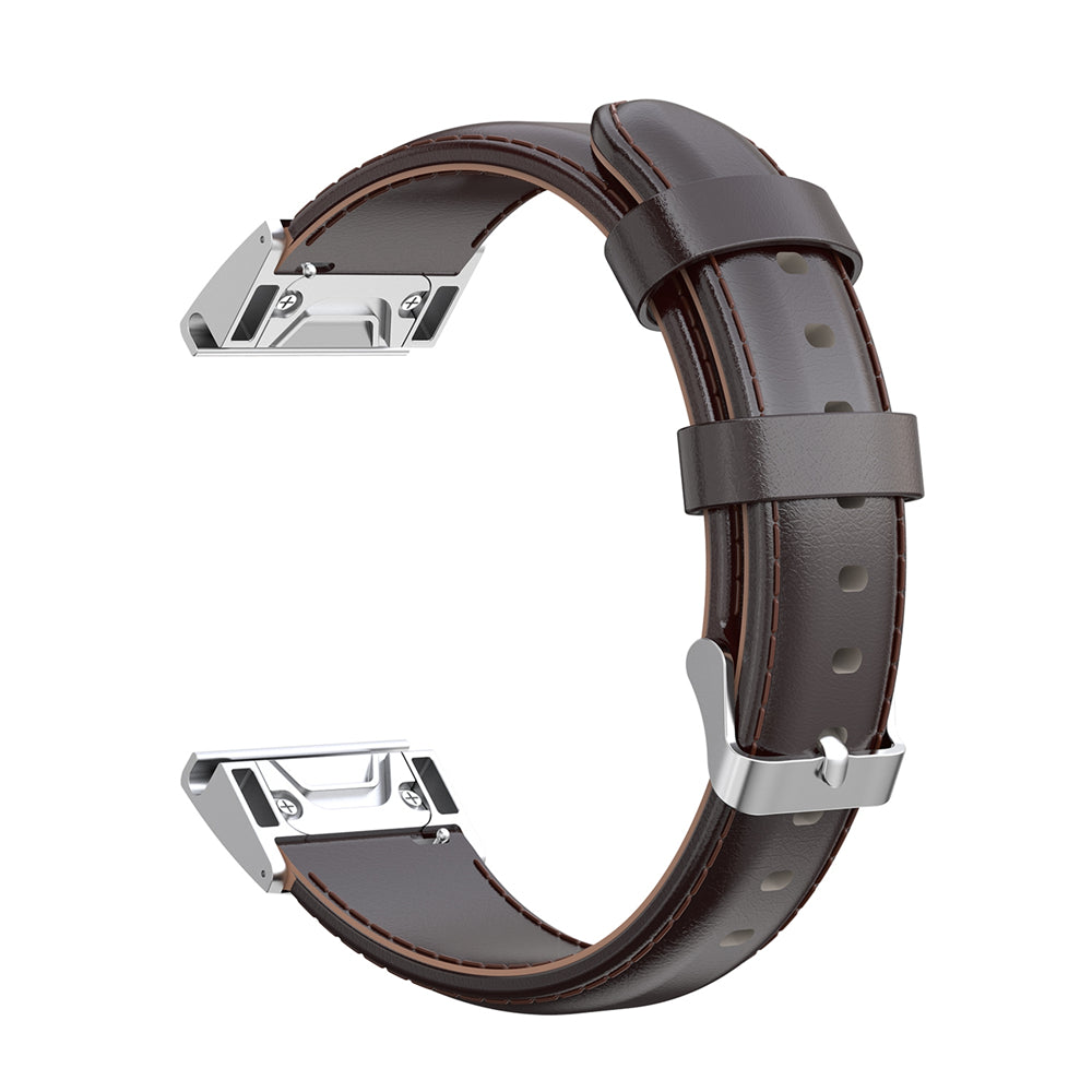 20mm Oil Wax Skin Cowhide Leather Watch Band for Samsung Galaxy Watch4 Classic 46mm 42mm/Watch4 44mm 40mm/Garmin Fenix 6S Pro